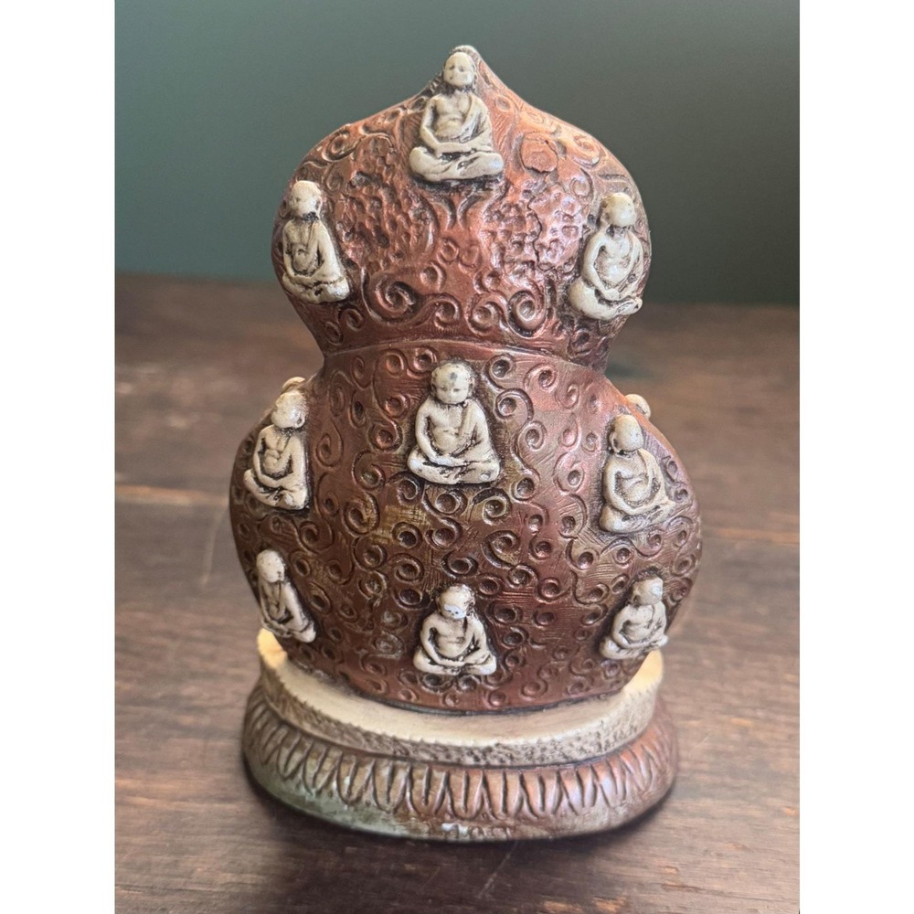 Resin Meditating Buddha Vitarka Mudra Figure - Picture 3 of 6